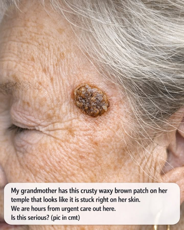That Crusty, Waxy Brown Patch on Grandma's Temple: What It Usually Is and When to Worry