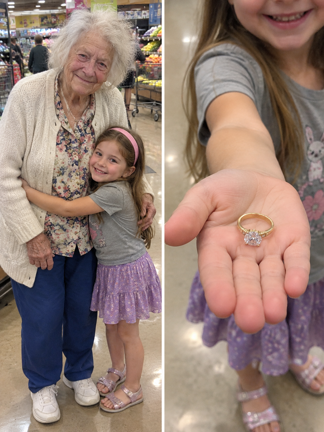 My 7-Year-Old Granddaughter Found a Diamond Ring at the Grocery Store and Gave It Back - What the Owner Did Next Changed Our Lives
