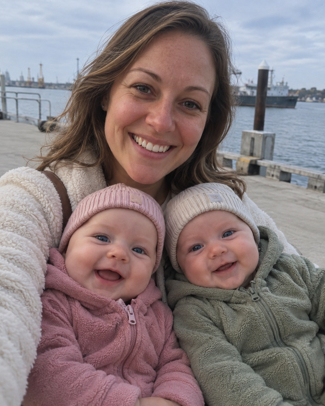 I Waited at the Port With Our Newborn Twins While My Husband Kissed Another Woman - What I Said Next Made the Whole Crowd Stop