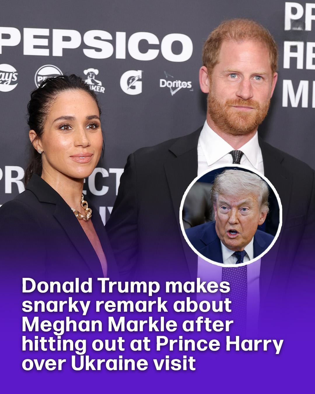 Trump's Cheeky Four Words About Meghan Markle Steal the Spotlight From Prince Harry's Ukraine Speech