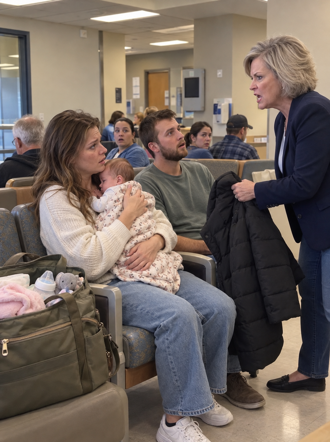My Mother-in-Law Stormed the ER While My Baby's Fever Hit 104 - She Grabbed My Husband's Coat and Regretted It Instantly