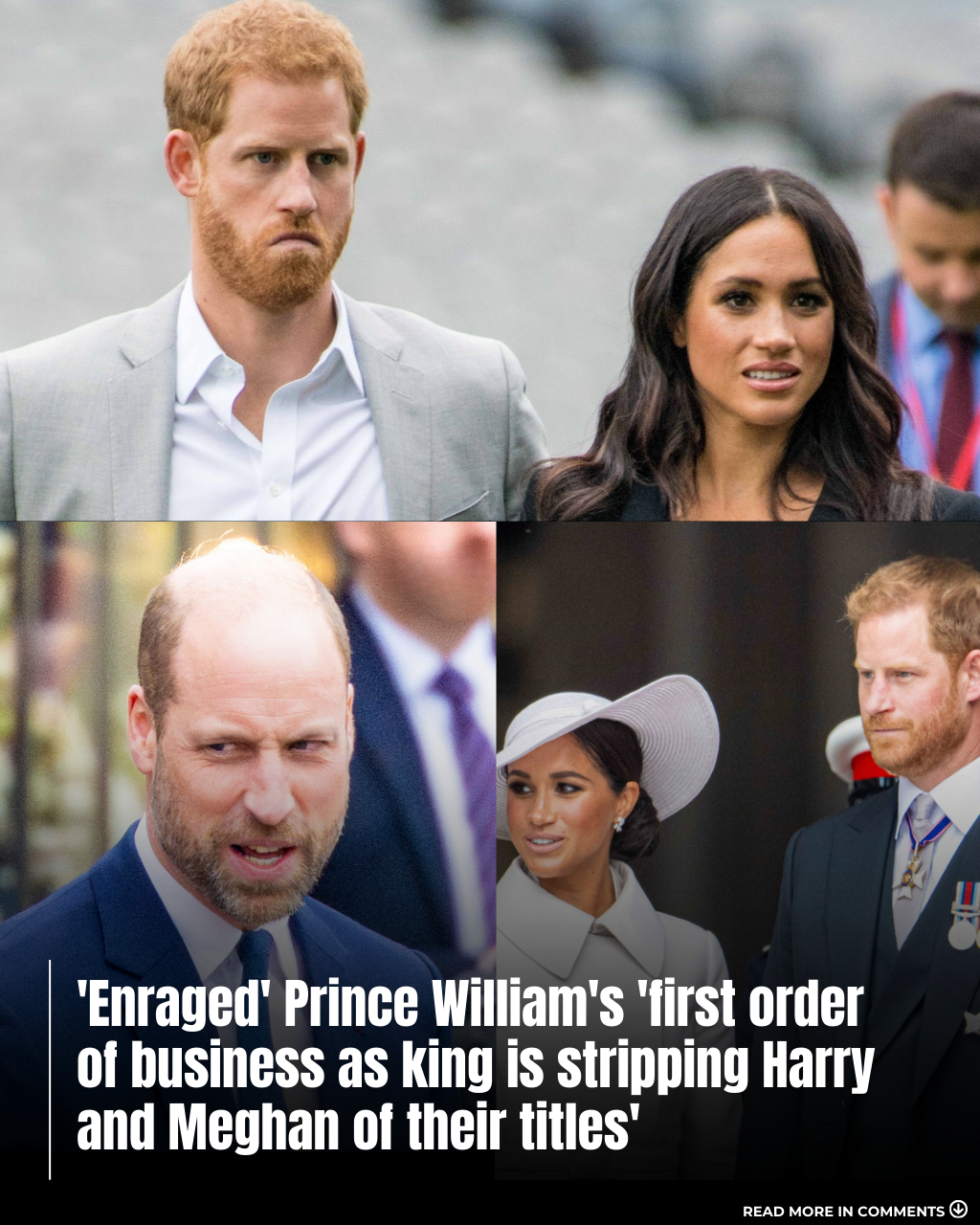 William's Plan for the Throne: Why Insiders Claim Stripping Harry and Meghan's Titles Would Be His First Move