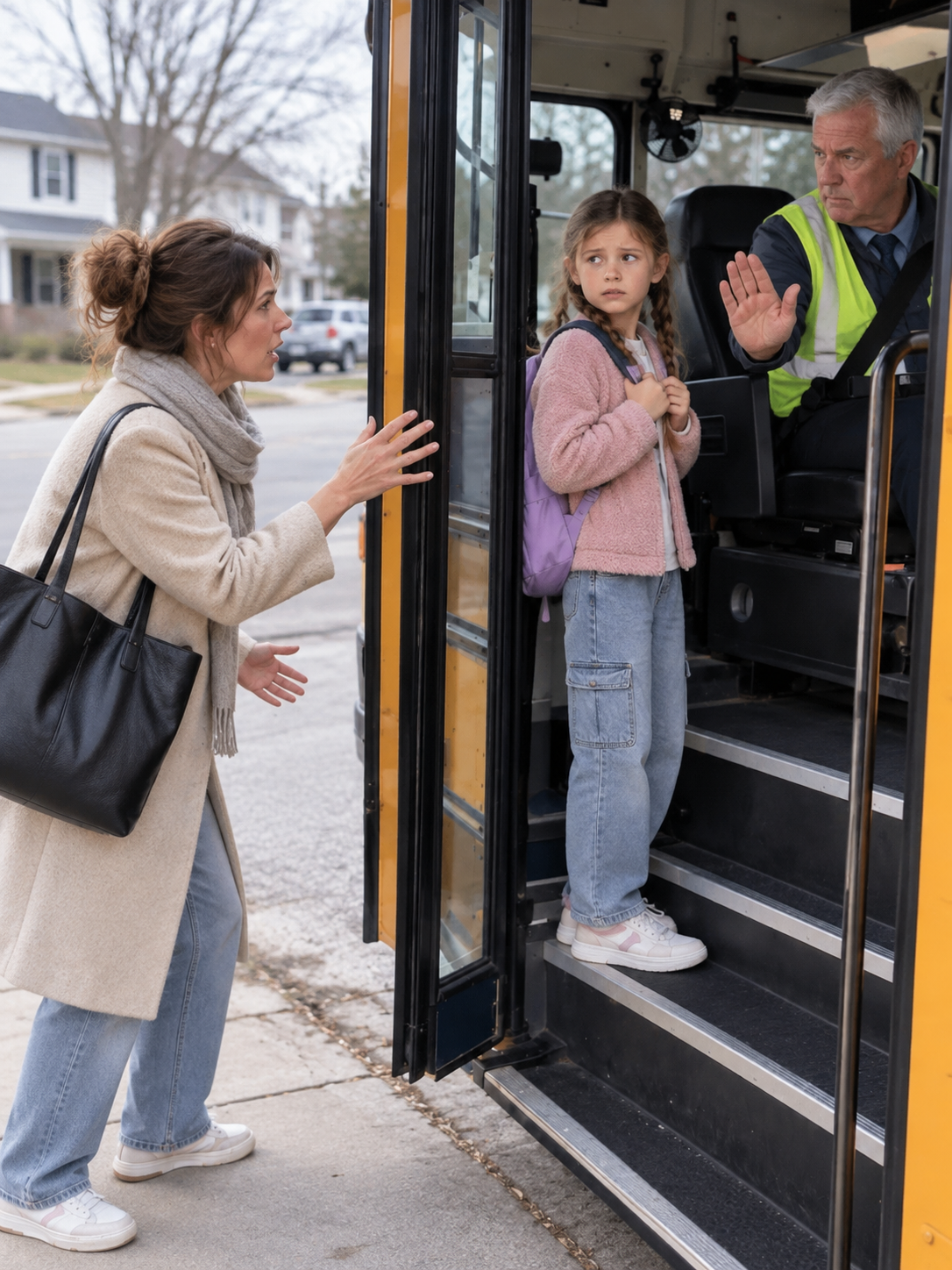 The School Bus Driver Blocked My Daughter's Exit and Shouted 'You're Not Taking Her!' - Then a Deputy Asked the Question That Flipped Everything