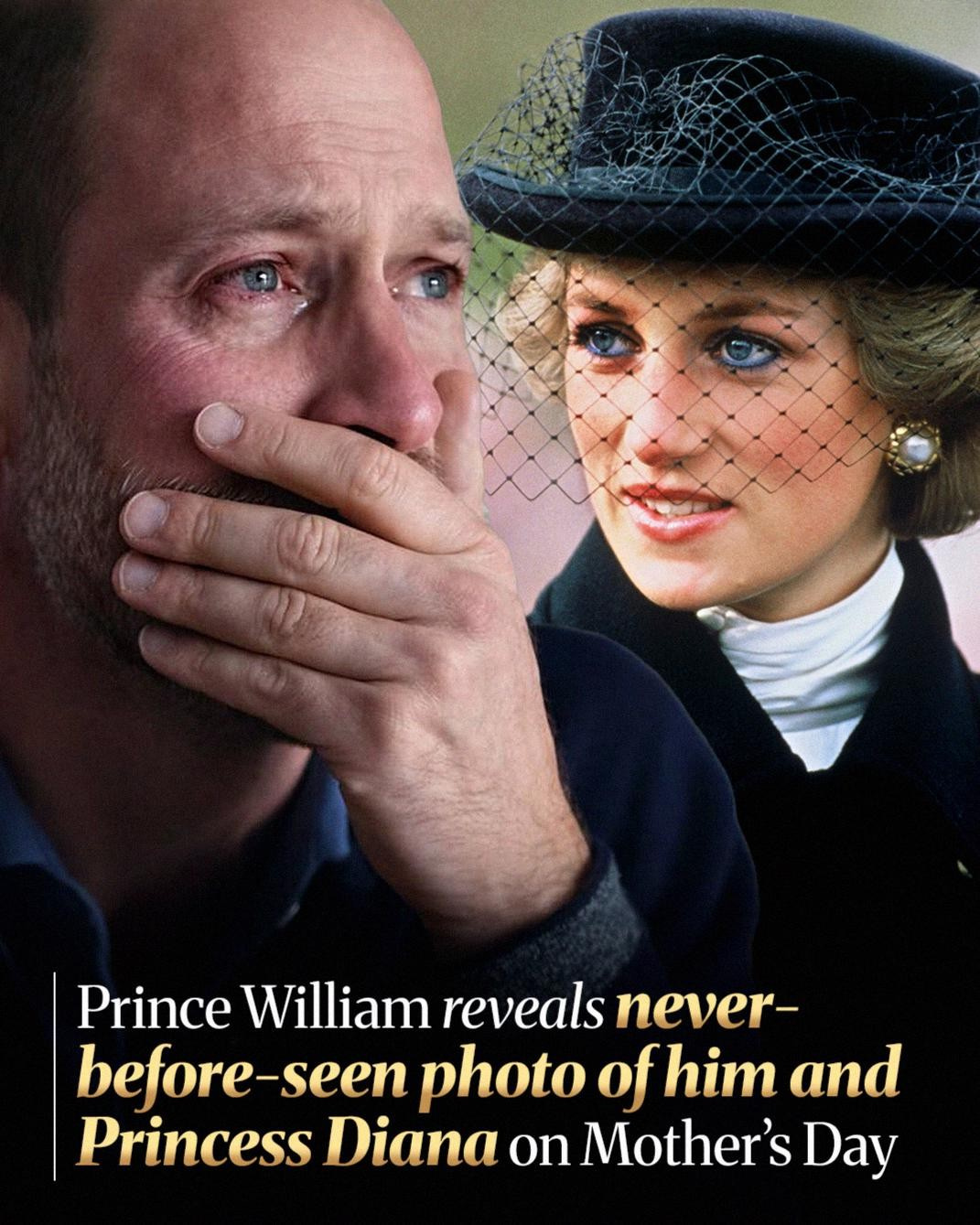Prince William Shares an Unseen Childhood Photo of Diana for Mother's Day - and It Moved Millions