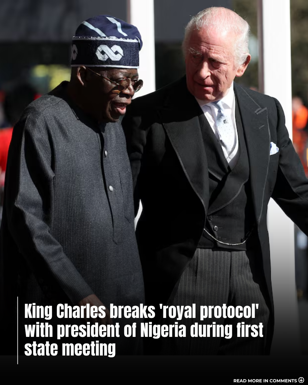 King Charles Holds Hands With Nigeria's President in a Moment Royal Protocol Never Expected