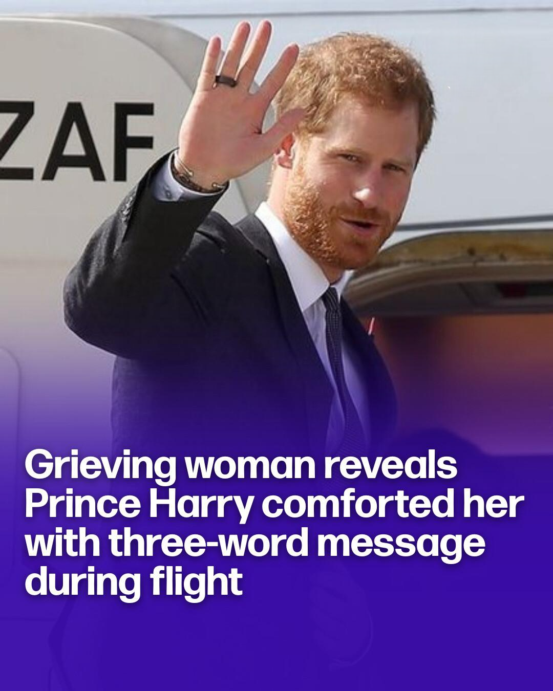 Flying Home From Her Grandmother's Funeral, She Started Crying — Then Realized the Duke of Sussex Was in the Next Seat