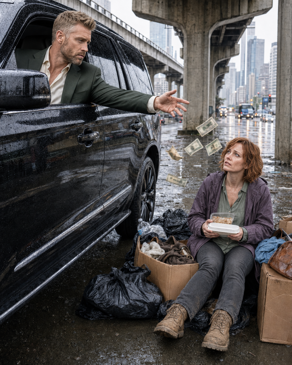 I Threw Money At A Homeless Woman From My SUV — Then Discovered She Was My Ex-Wife, And What I Believed About Her Was A Lie