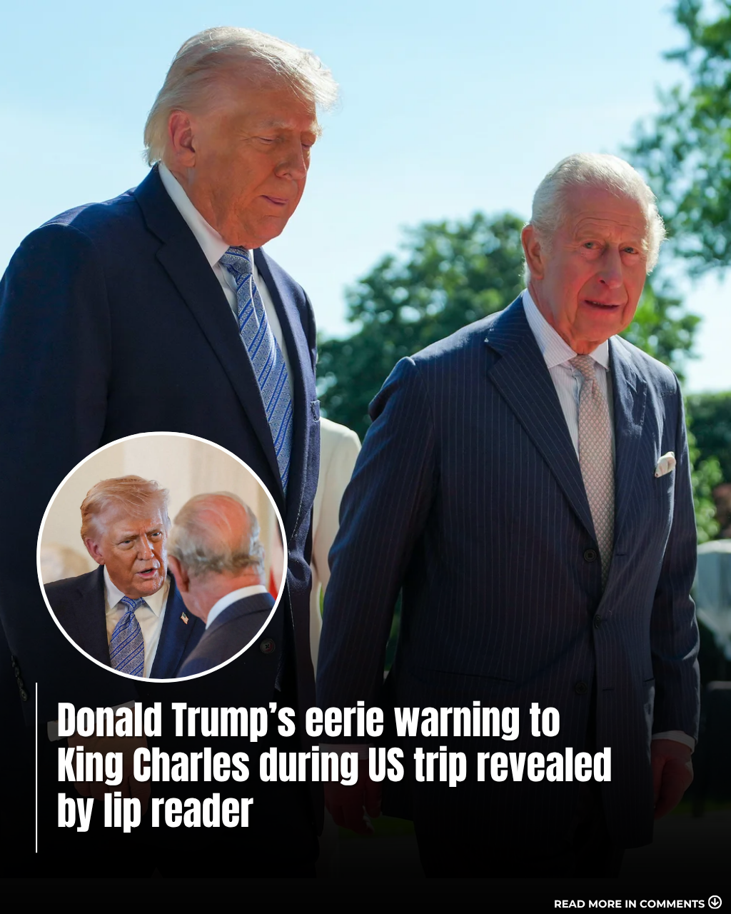 Lip Reader Claims Trump Delivered a Grim Warning to King Charles Minutes After His Plane Landed