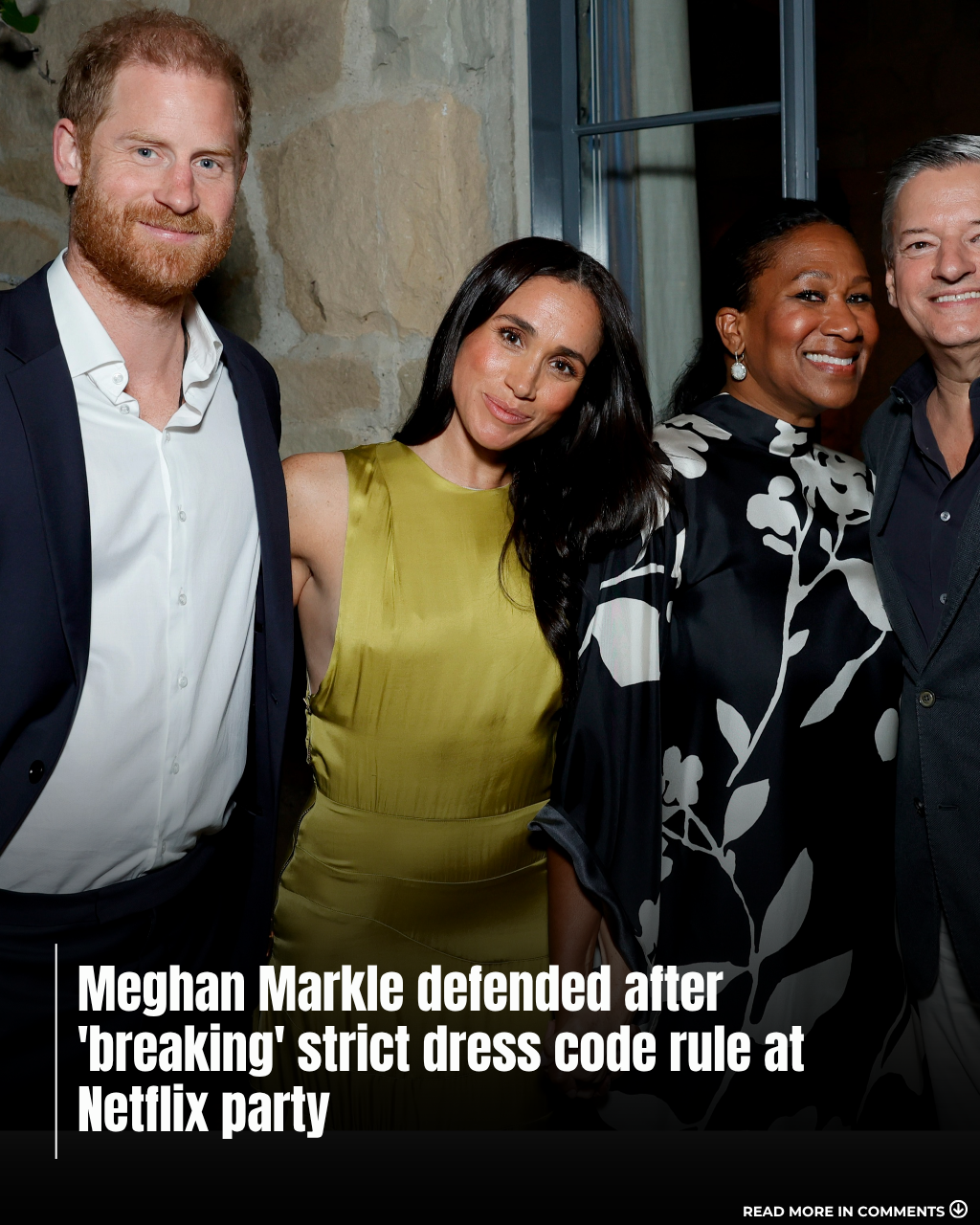 Was There A Secret Dress Code At Netflix's Party? Meghan Markle's Chartreuse Gown Ignites A Debate That Never Needed To Exist